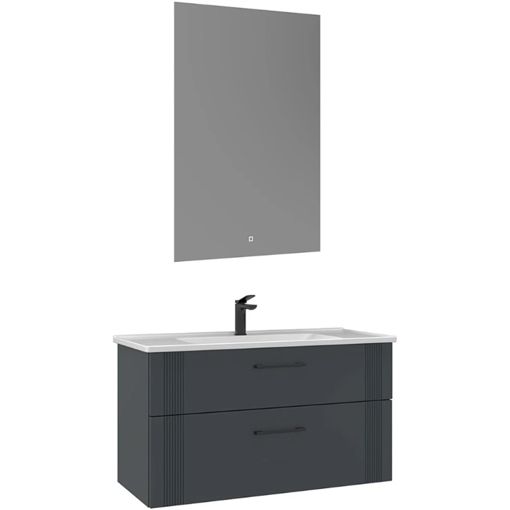 Orka Bari 100 Cm Mat Antrasit Banyo Dolabı Takımı - 5006583 Hemen Al