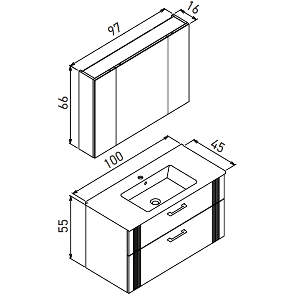 Orka Bari 100 Cm Mat Yeşil Banyo Dolabı Takımı - 5006593 Hemen Al