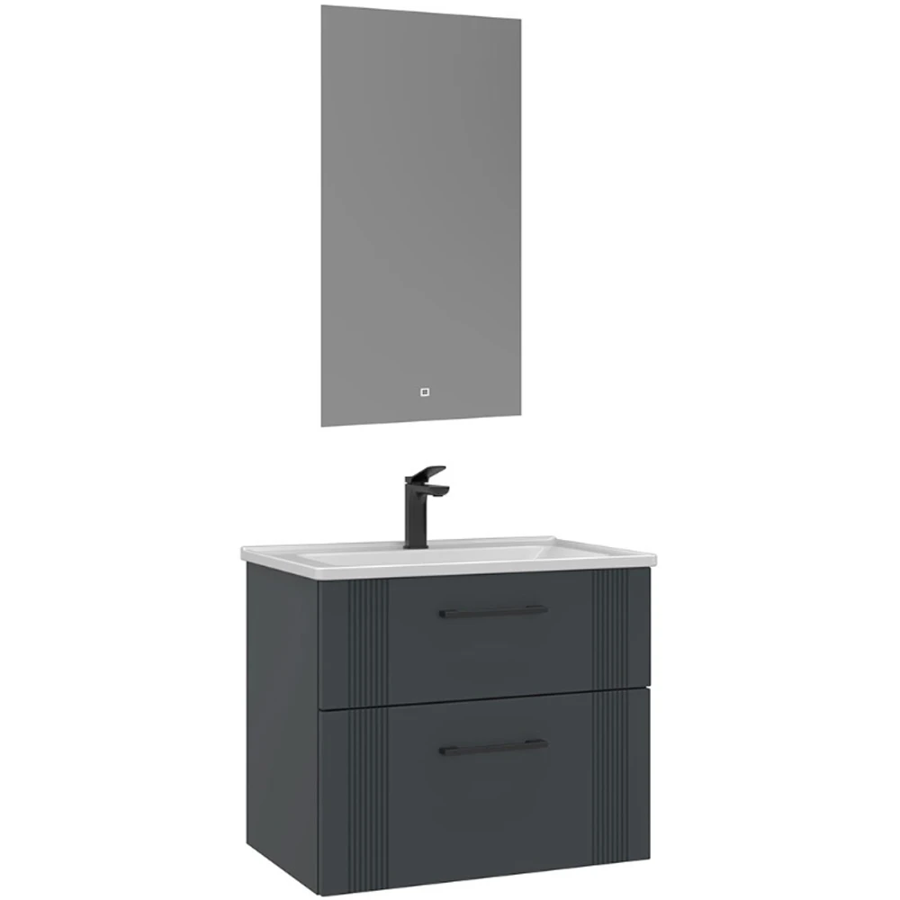 Orka Bari 65 Cm Mat Antrasit Banyo Dolabı Takımı - 5006575 Hemen Al