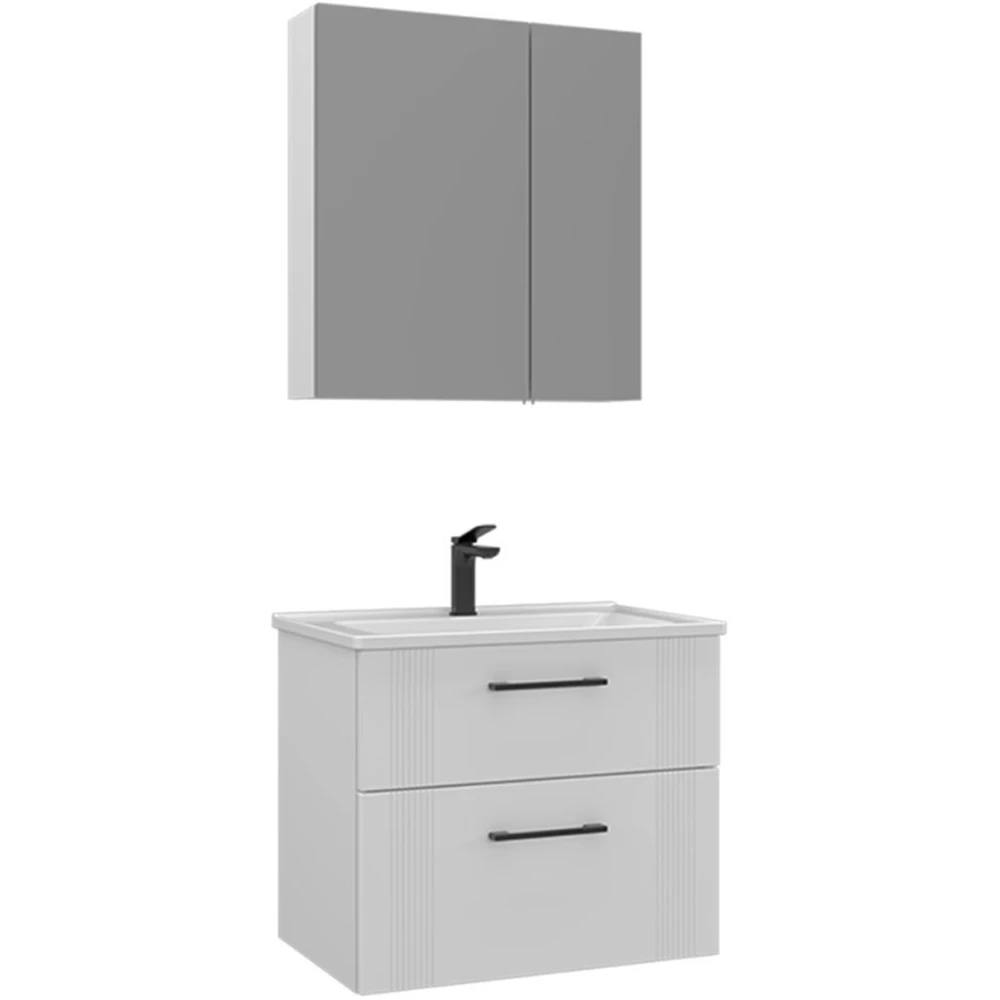 Orka Bari 65 Cm Mat Beyaz Banyo Dolabı Takımı - 5006584 Hemen Al