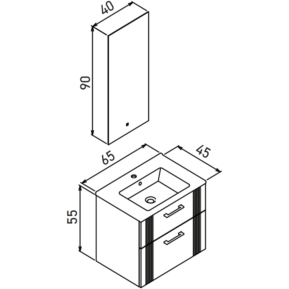 Orka Bari 65 Cm Mat Lacivert Banyo Dolabı Takımı - 5007151 Hemen Al