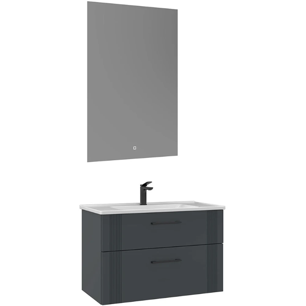 Orka Bari 85 Cm Mat Antrasit Banyo Dolabı Takımı - 5006579 Hemen Al