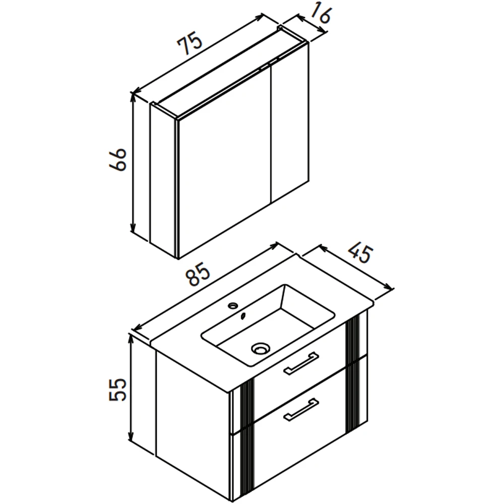 Orka Bari 85 Cm Mat Lacivert Banyo Dolabı Takımı - 5007153 Hemen Al