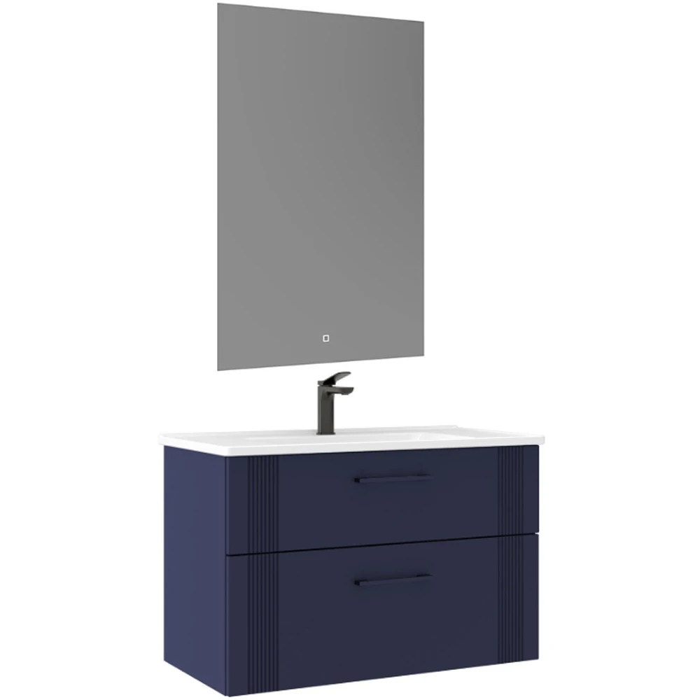 Orka Bari 85 Cm Mat Lacivert Banyo Dolabı Takımı - 5007154 Hemen Al