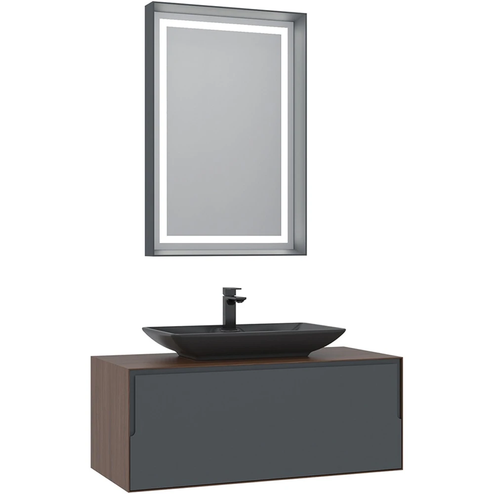 Orka Craft 100 Cm Ceviz-Antrasit Banyo Dolabı Takımı - 5000145 Hemen Al