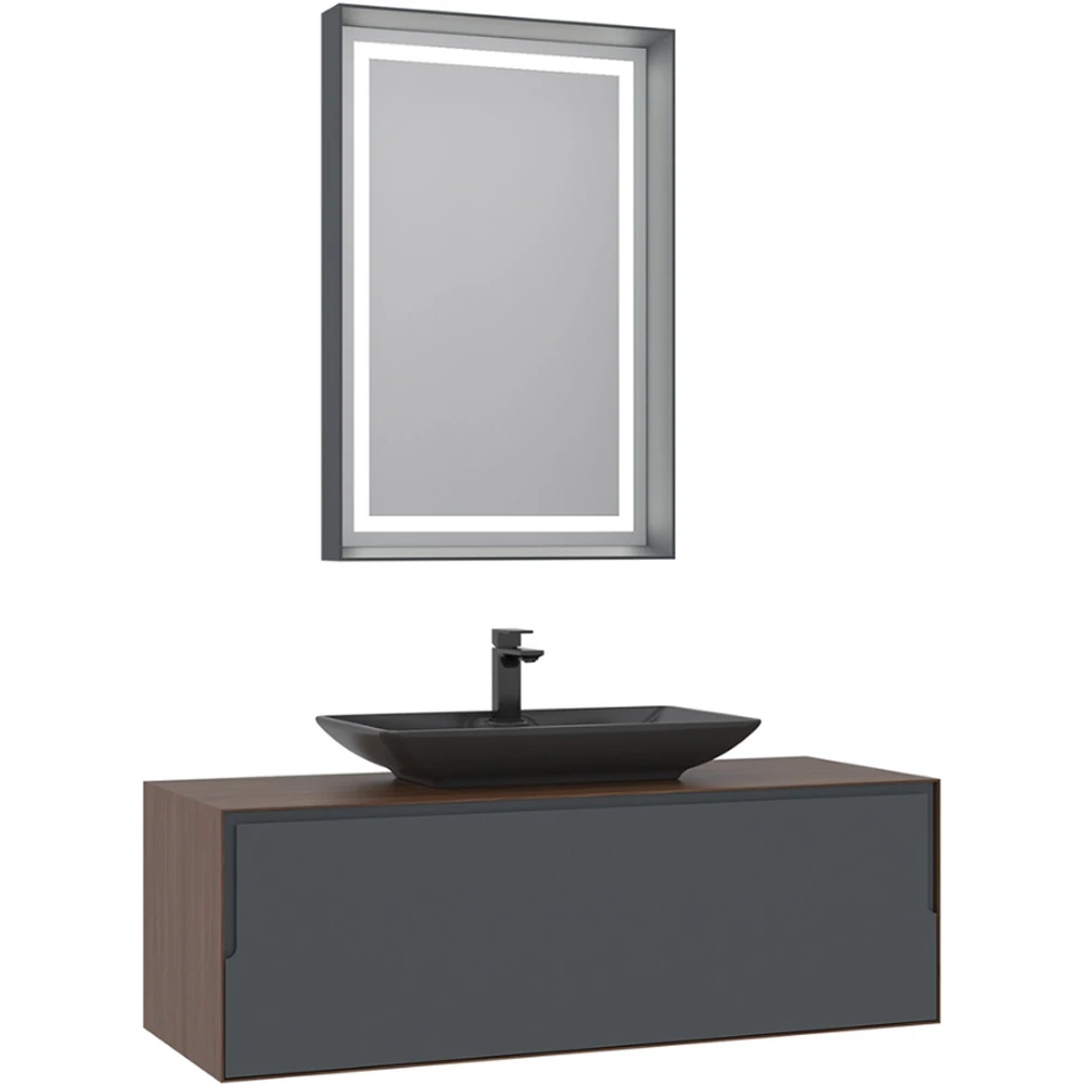 Orka Craft 120 Cm Ceviz-Antrasit Banyo Dolabı Takımı - 5000147 Hemen Al