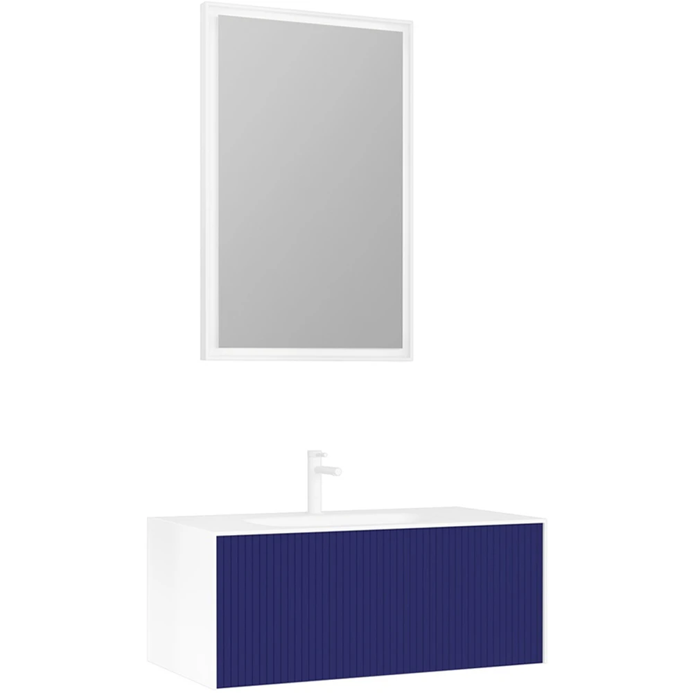 Orka Cube 100 Cm Mat Lacivert Banyo Dolabı Takımı Hemen Al