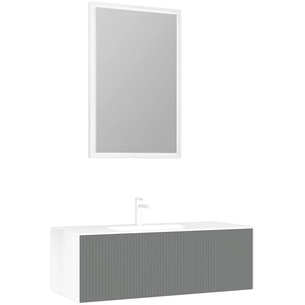 Orka Cube 120 Cm Mat Gri Banyo Dolabı Takımı Hemen Al