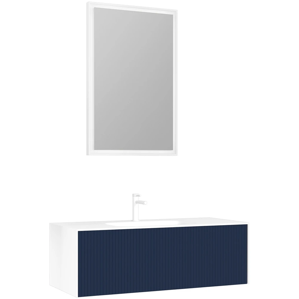 Orka Cube 120 Cm Mat Lacivert Banyo Dolabı Takımı Hemen Al