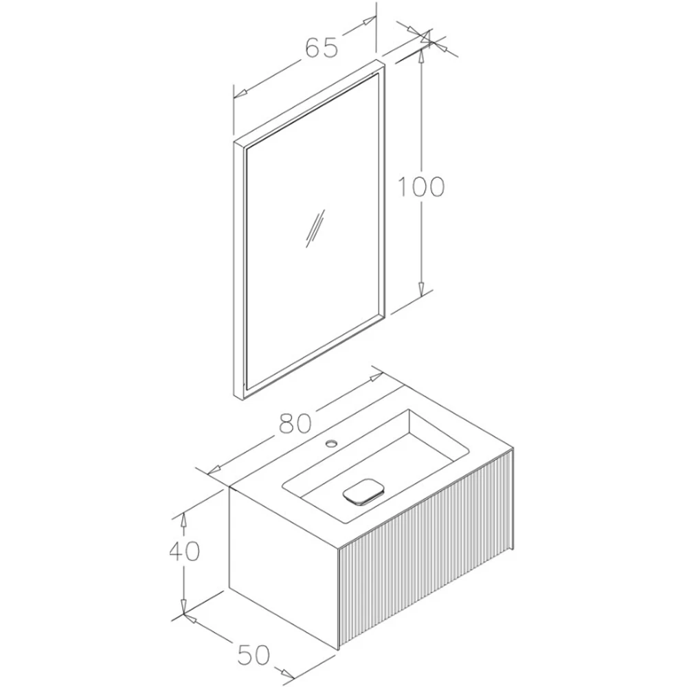 Orka Cube 80 Cm Mat Lacivert Banyo Dolabı Takımı Hemen Al