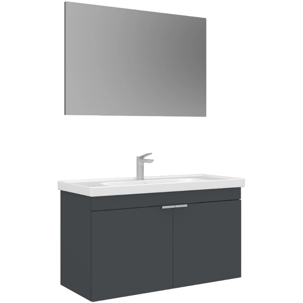 Orka Desna 100 Cm Mat Antrasit Banyo Dolabı Takımı - 5008745 Hemen Al