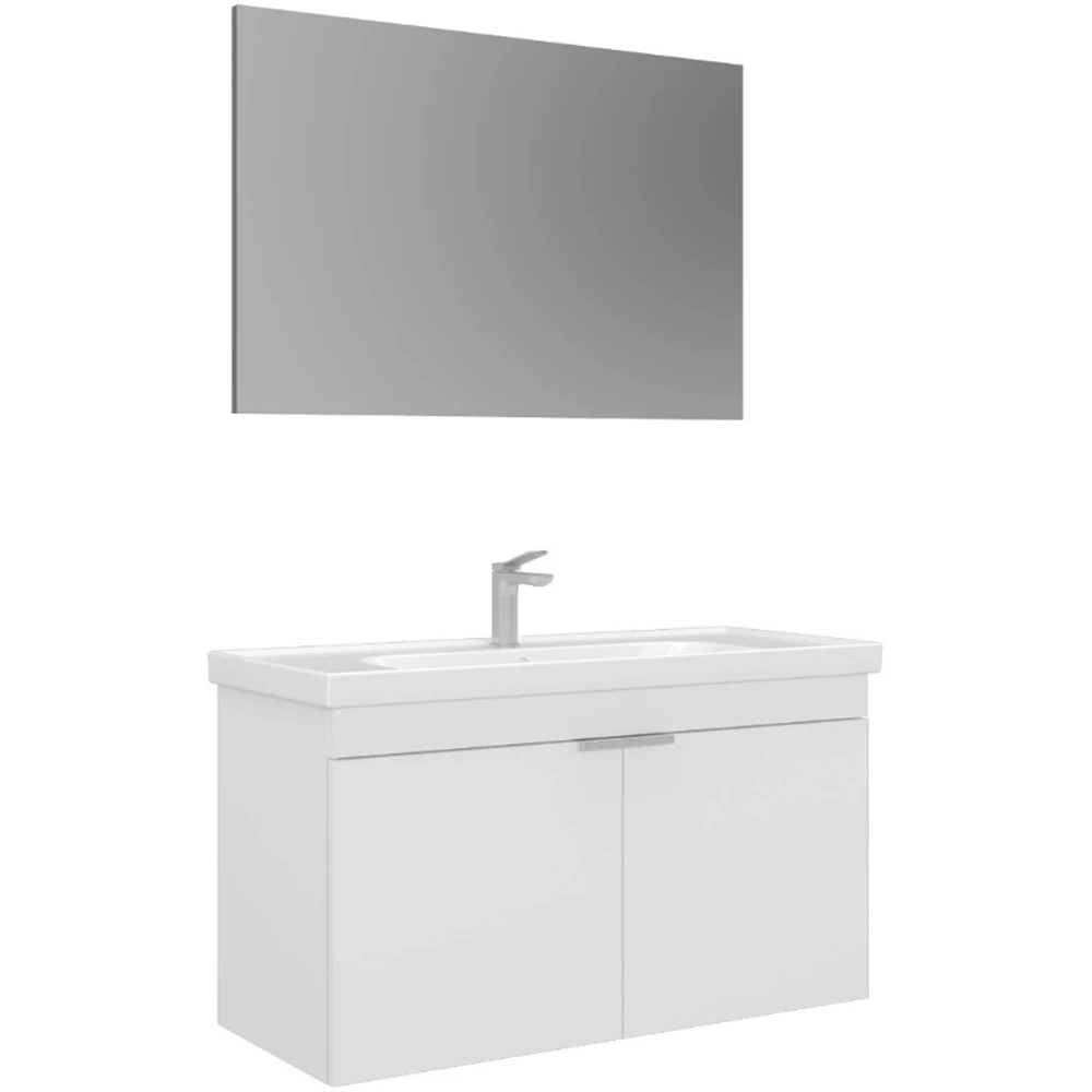 Orka Desna 100 Cm Mat Beyaz Banyo Dolabı Takımı - 5008744 Hemen Al