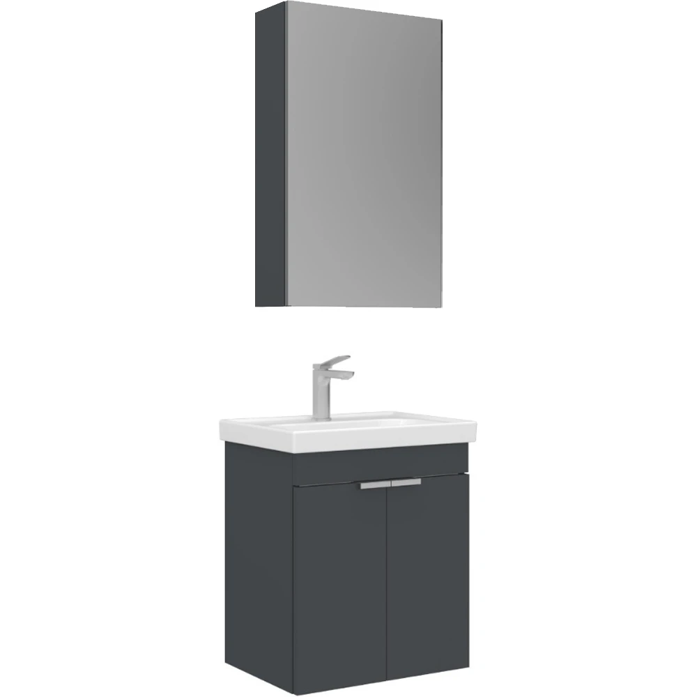 Orka Desna 50 Cm Mat Antrasit Banyo Dolabı Takımı - 5009173 Hemen Al