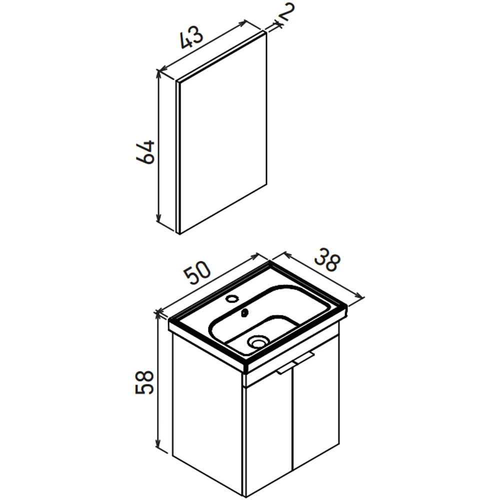 Orka Desna 50 Cm Mat Bej Banyo Dolabı Takımı - 5008559 Hemen Al