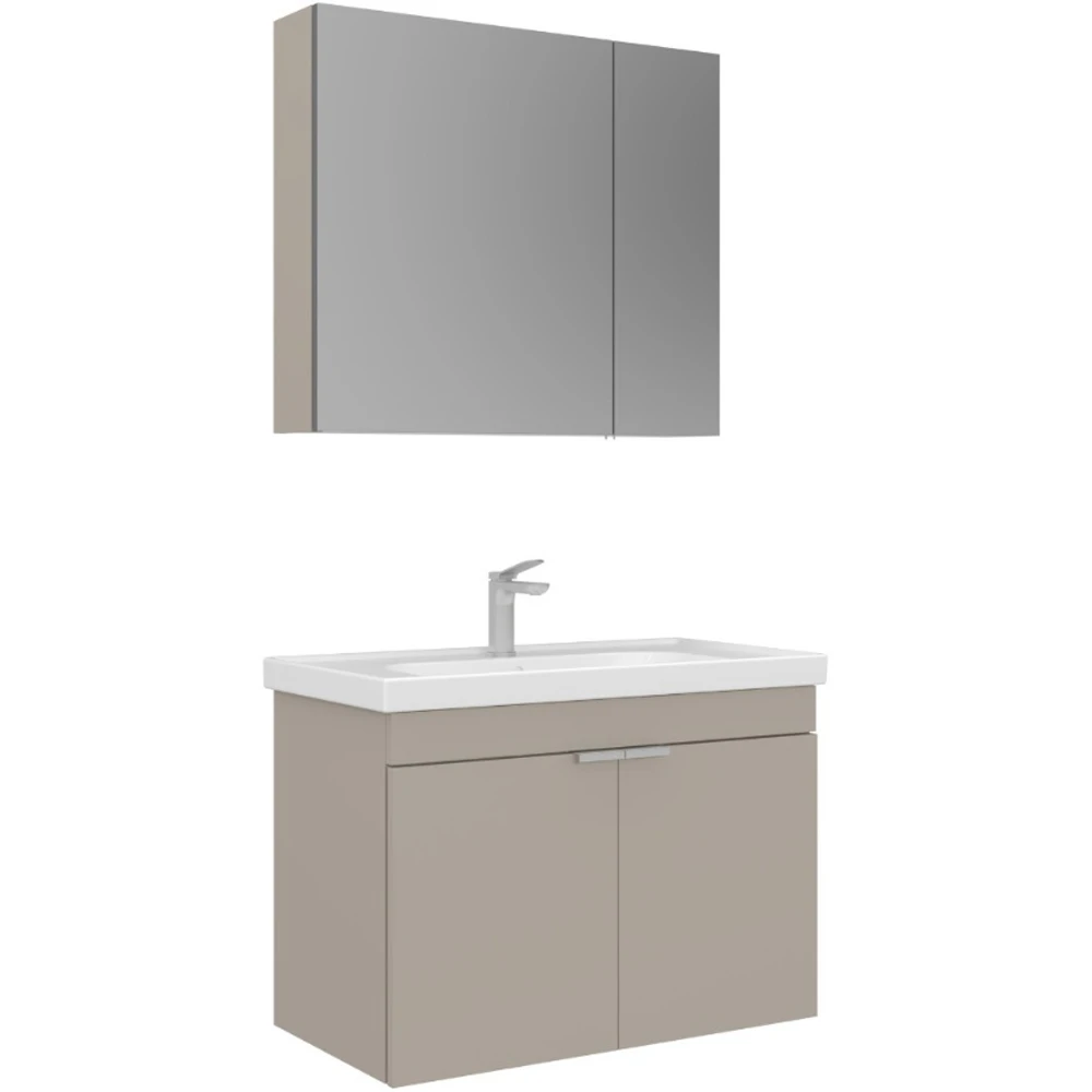 Orka Desna 80 Cm Mat Bej Banyo Dolabı Takımı - 5008569 Hemen Al