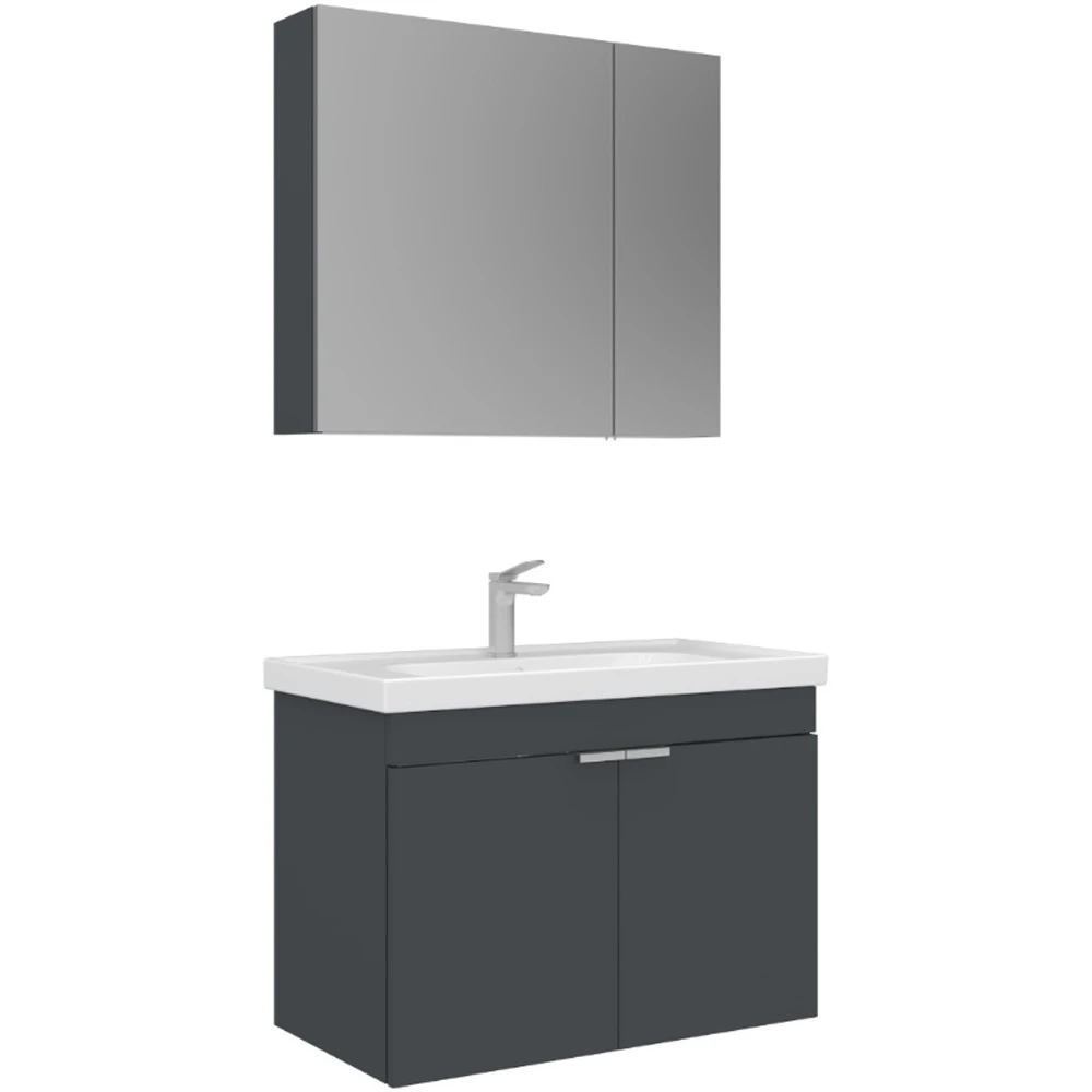 Orka Desna 90 Cm Mat Antrasit Banyo Dolabı Takımı - 5007934 Hemen Al