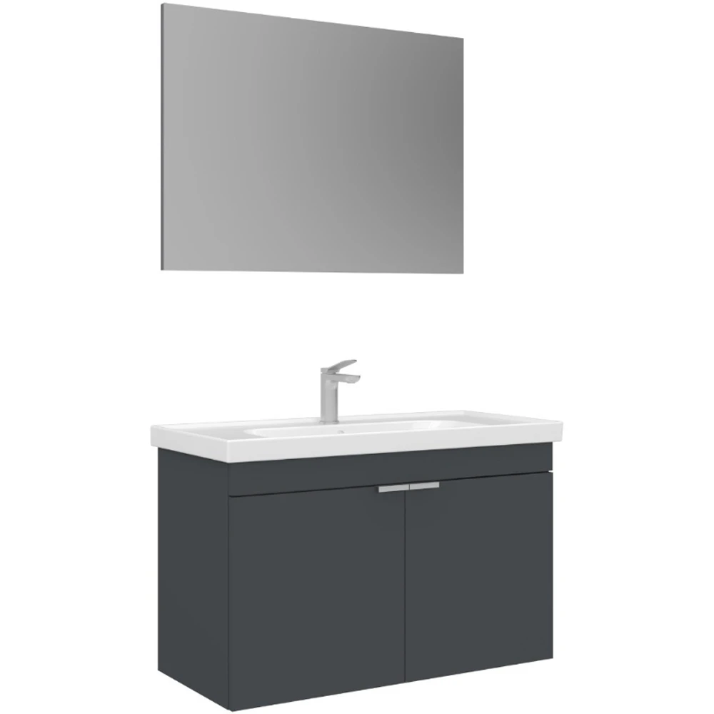 Orka Desna 90 Cm Mat Antrasit Banyo Dolabı Takımı - 5008553 Hemen Al