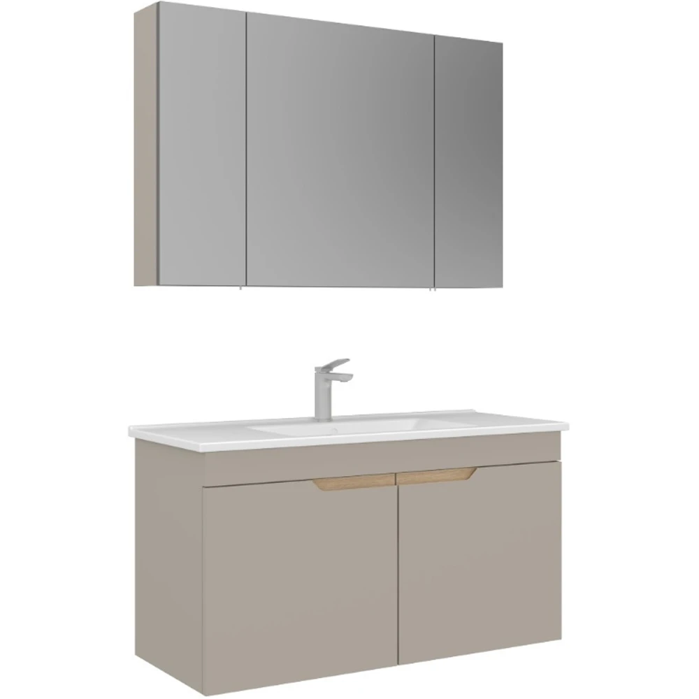 Orka Lena 100 Cm Mat Bej Banyo Dolabı Takımı - 5008006 Hemen Al