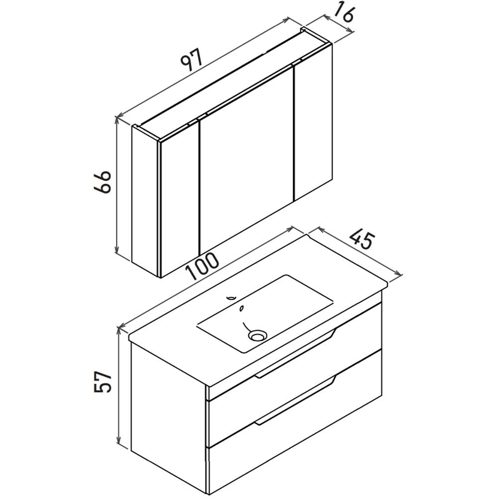 Orka Lena 100 Cm Mat Bej Banyo Dolabı Takımı - 5008053 Hemen Al