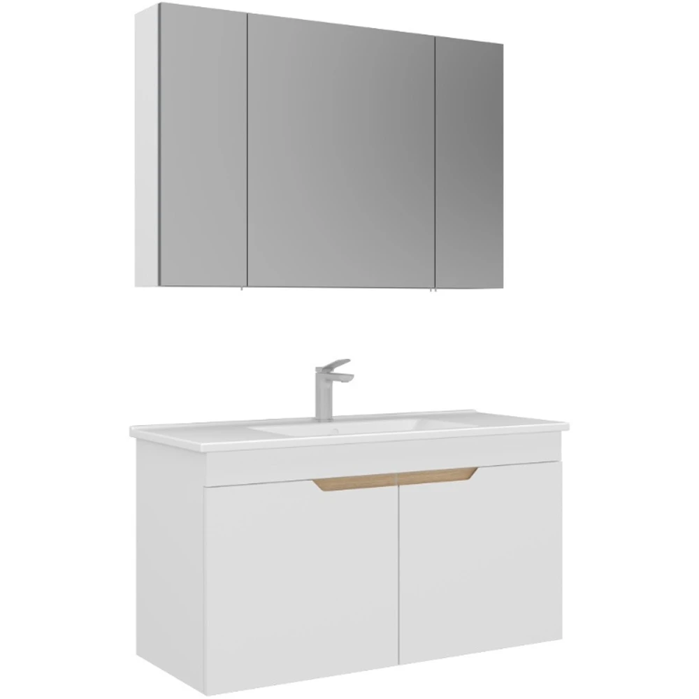 Orka Lena 100 Cm Mat Beyaz Banyo Dolabı Takımı - 5008798 Hemen Al