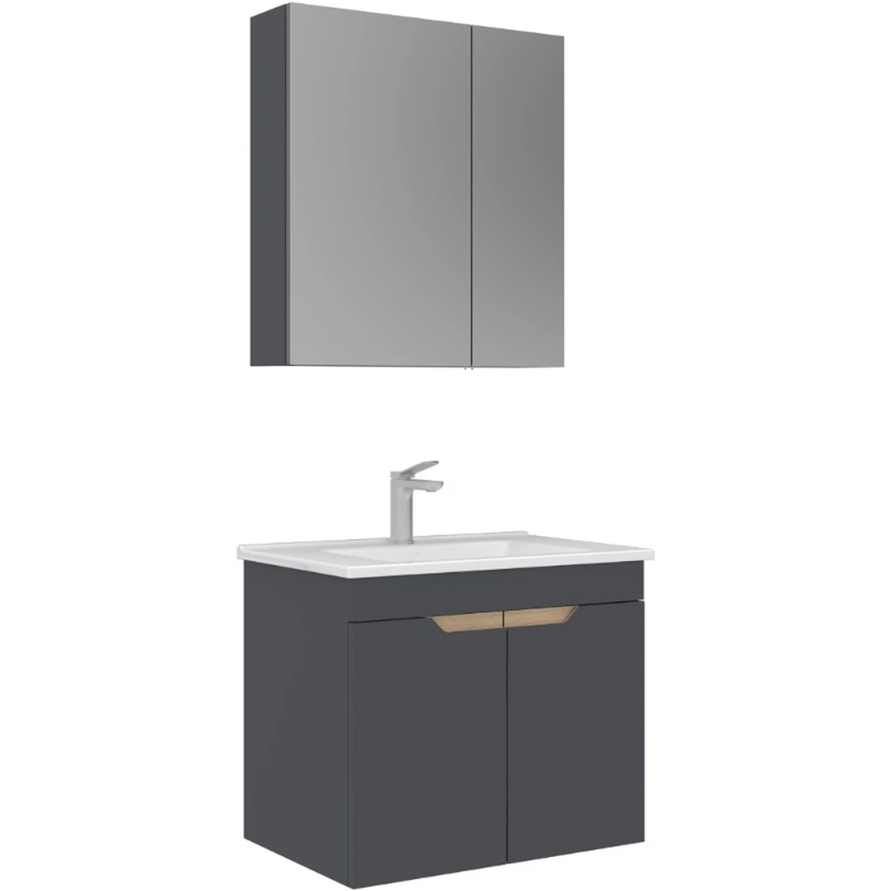 Orka Lena 65 Cm Mat Antrasit Banyo Dolabı Takımı - 5008020 Hemen Al