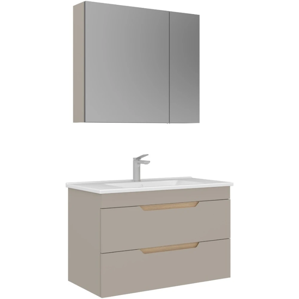 Orka Lena 85 Cm Mat Bej Banyo Dolabı Takımı - 5008048 Hemen Al