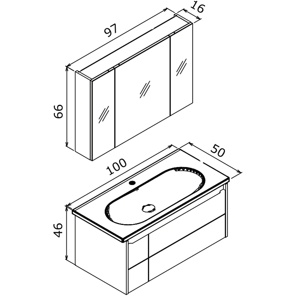 Orka Likya 100 Cm Mat Beyaz Banyo Dolabı Takımı Hemen Al
