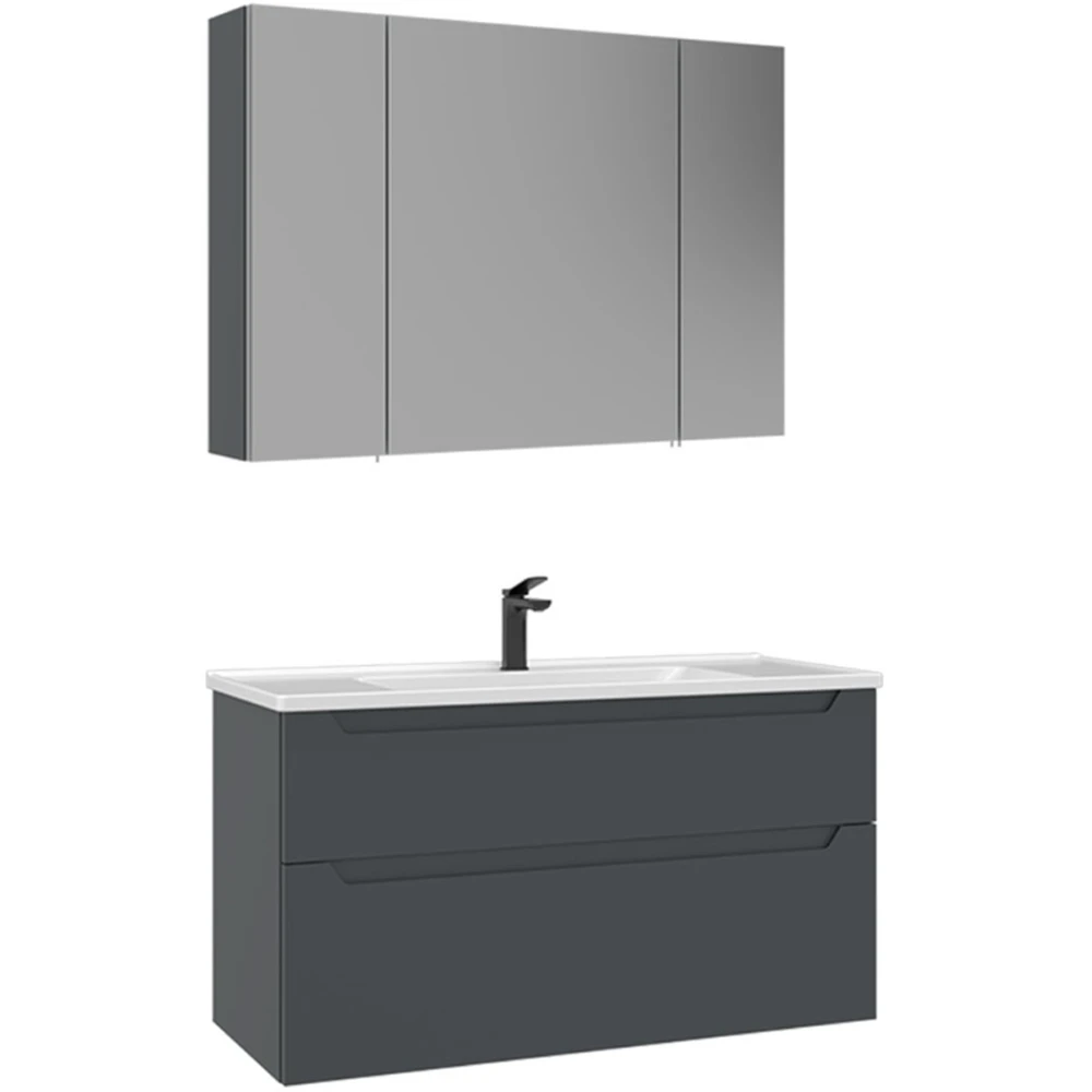 Orka Messina 100 Cm Mat Antrasit Banyo Dolabı Takımı - 5007143 Hemen Al