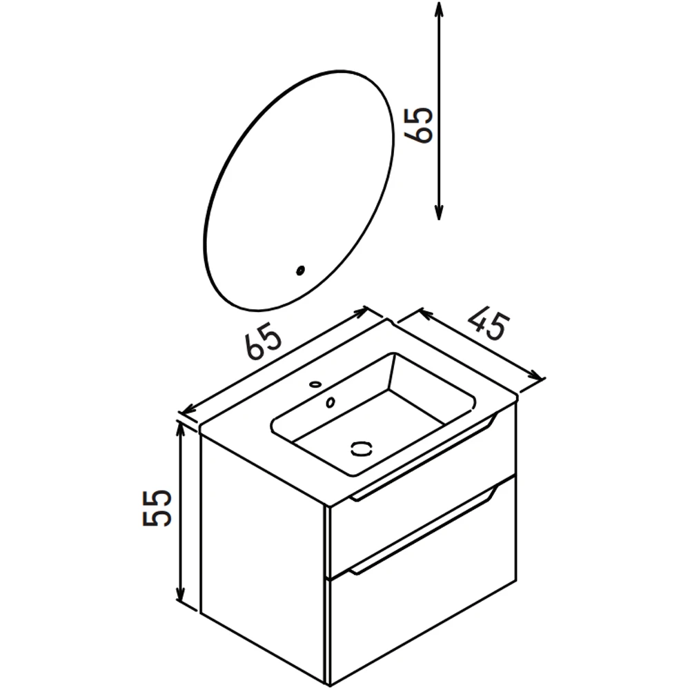 Orka Messina 65 Cm Meşe Banyo Dolabı Takımı - 5006655 Hemen Al