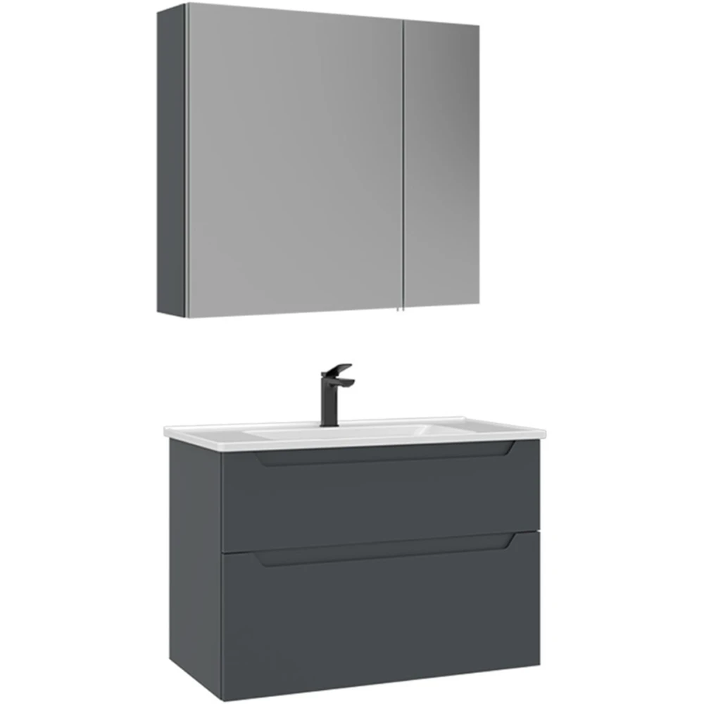 Orka Messina 85 Cm Mat Antrasit Banyo Dolabı Takımı - 5007138 Hemen Al