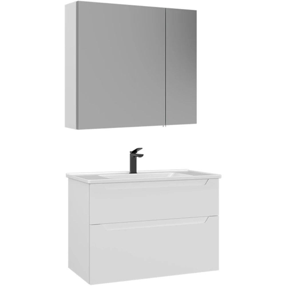 Orka Messina 85 Cm Mat Beyaz Banyo Dolabı Takımı - 5007139 Hemen Al