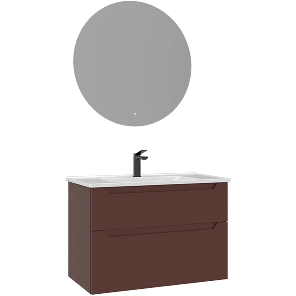 Orka Messina 85 Cm Mat Kırmızı Banyo Dolabı Takımı - 5006658 Hemen Al