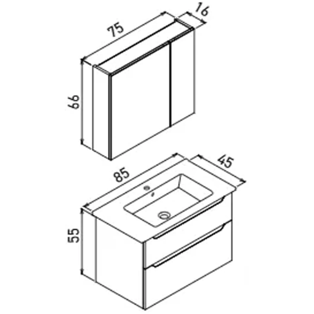 Orka Messina 85 Cm Mat Kırmızı Banyo Dolabı Takımı - 5007141 Hemen Al