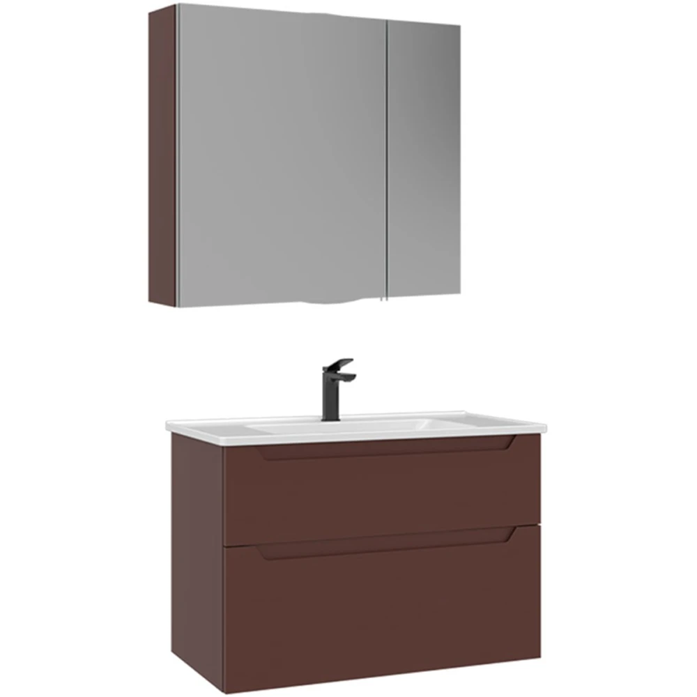 Orka Messina 85 Cm Mat Kırmızı Banyo Dolabı Takımı - 5007141 Hemen Al