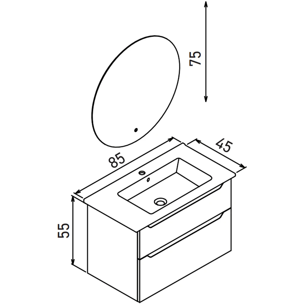 Orka Messina 85 Cm Meşe Banyo Dolabı Takımı - 5006659 Hemen Al