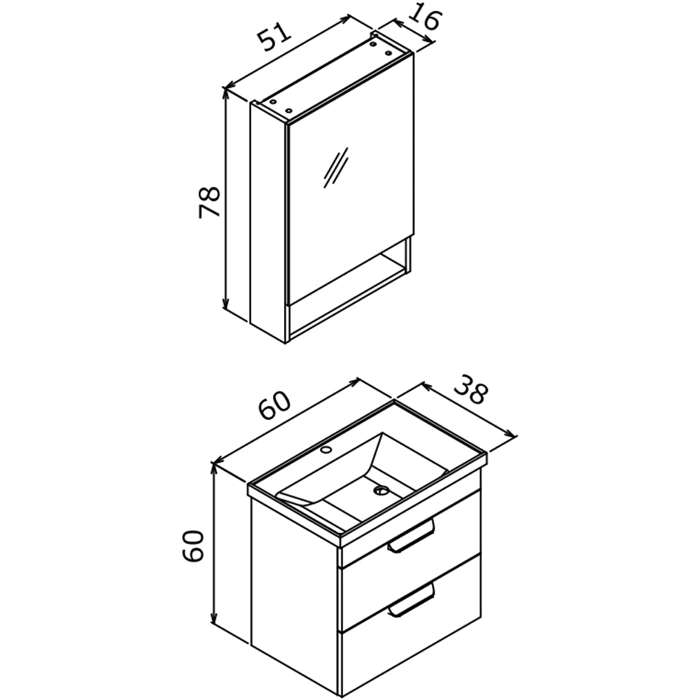 Orka Nova 60 Cm Beyaz Banyo Dolabı Takımı Hemen Al