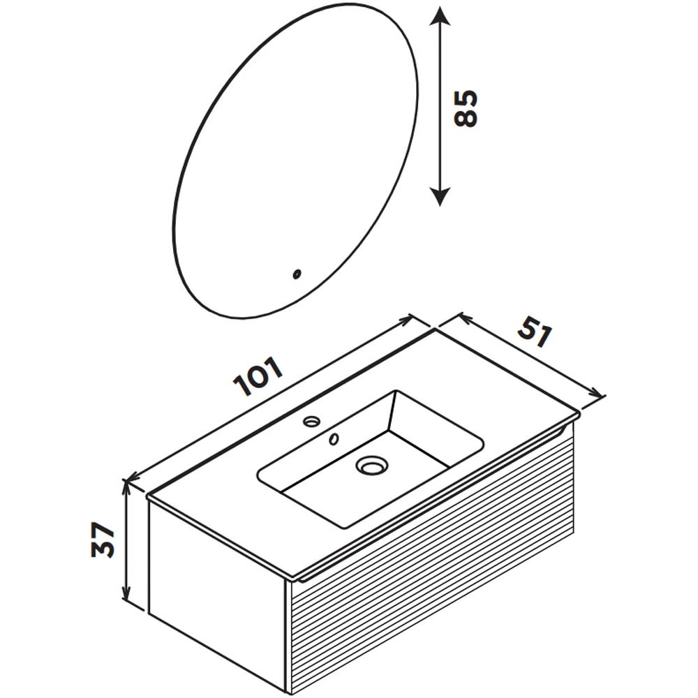 Orka Olbia 100 Cm Mat Antrasit Banyo Dolabı Takımı Hemen Al