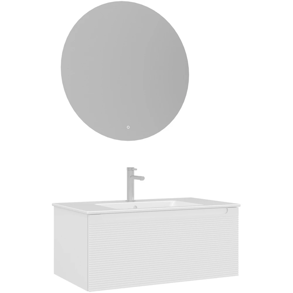Orka Olbia 80 Cm Mat Beyaz Banyo Dolabı Takımı Hemen Al