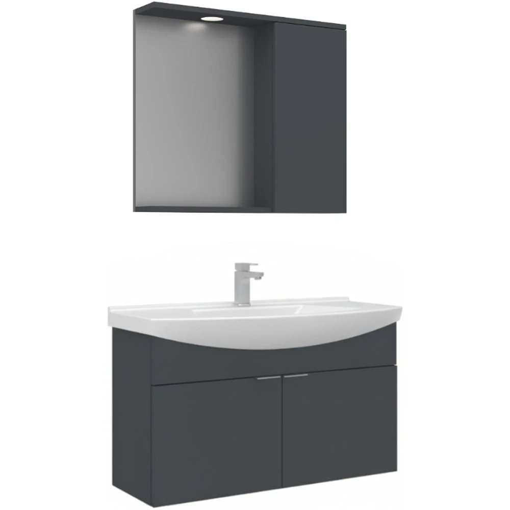 Orka Purus 100 Cm Antrasit Banyo Dolabı Takımı - 5007985 Hemen Al