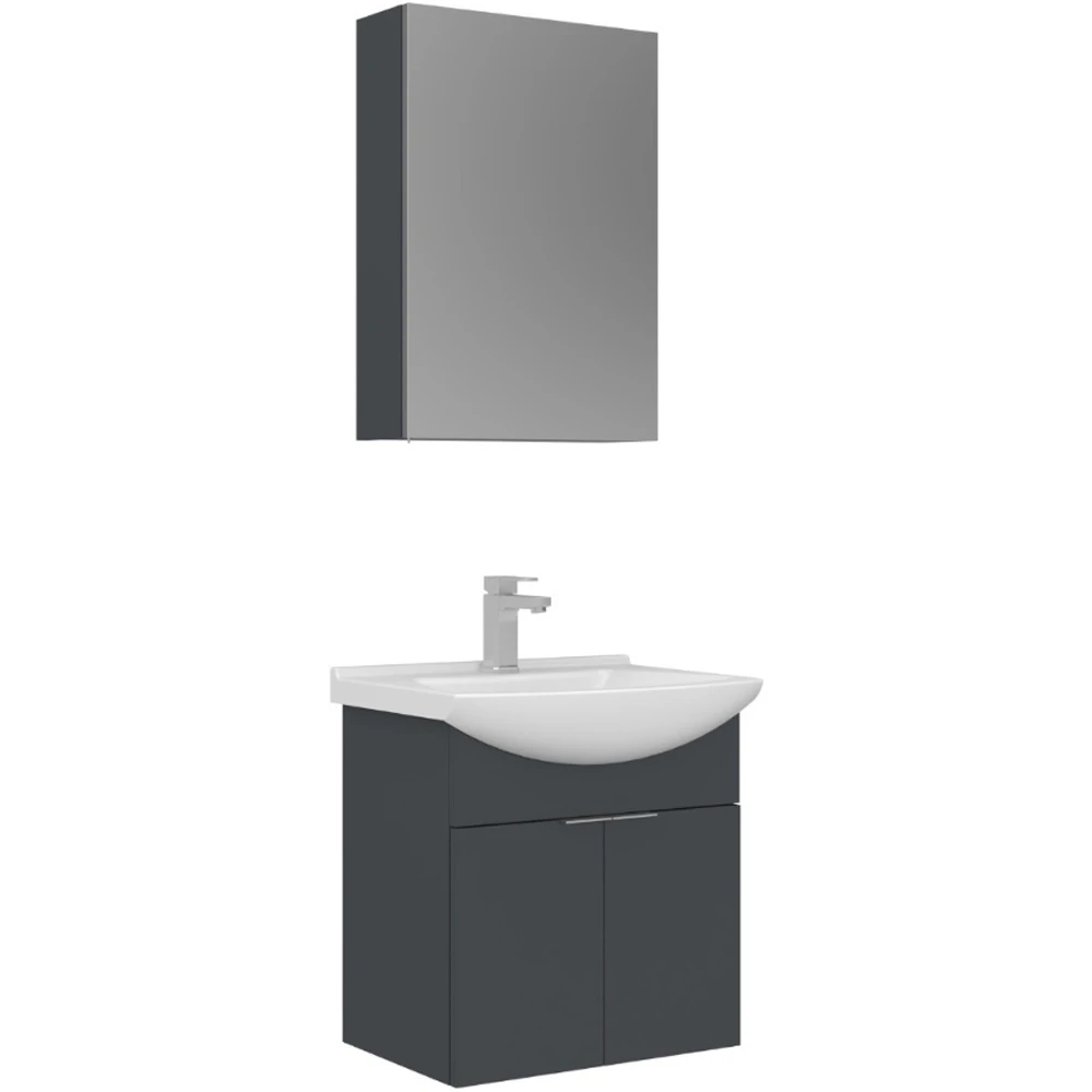 Orka Purus 55 Cm Antrasit Banyo Dolabı Takımı - 5008334 Hemen Al