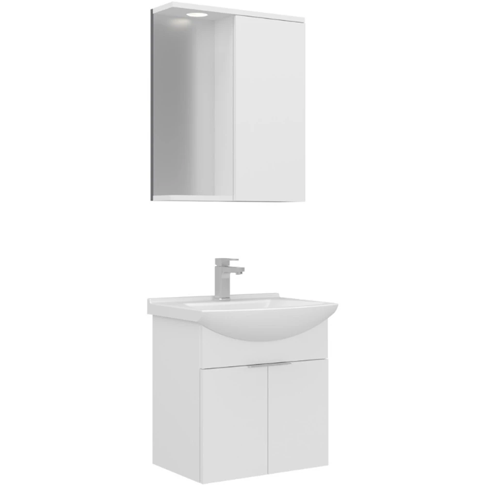 Orka Purus 55 Cm Beyaz Banyo Dolabı Takımı - 5008287 Hemen Al