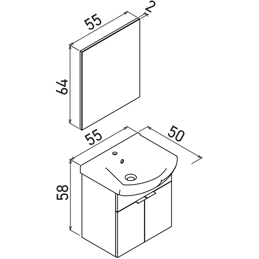 Orka Purus 55 Cm Budva Banyo Dolabı Takımı - 5008314 Hemen Al