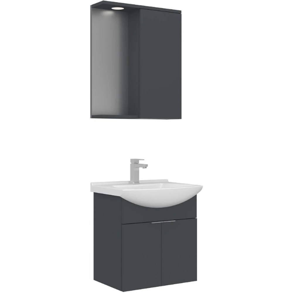 Orka Purus 55 Cm Antrasit Banyo Dolabı Takımı - 5007982 Hemen Al