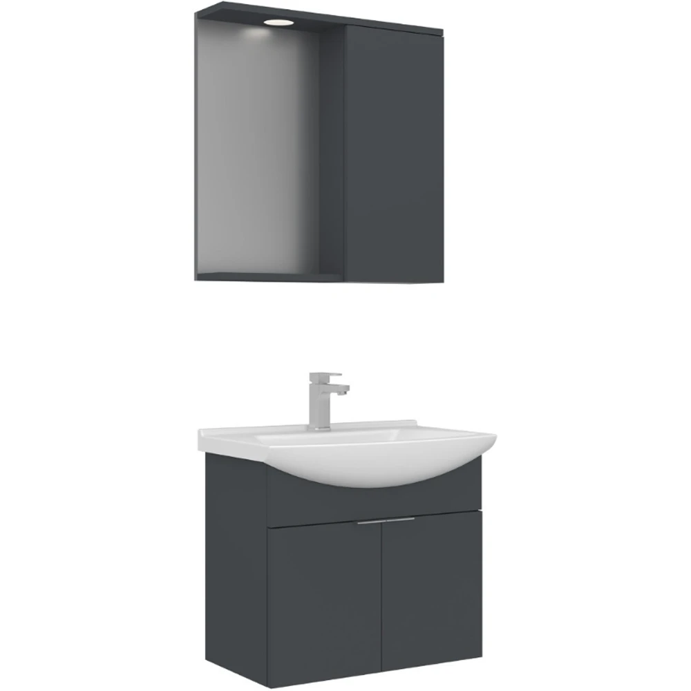 Orka Purus 65 Cm Antrasit Banyo Dolabı Takımı - 5007983 Hemen Al