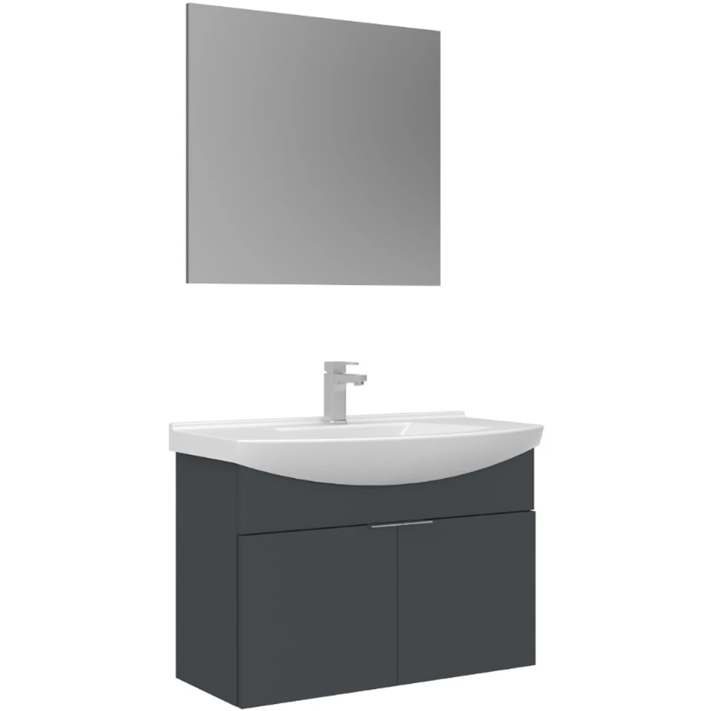 Orka Purus 80 Cm Antrasit Banyo Dolabı Takımı - 5008325 Hemen Al