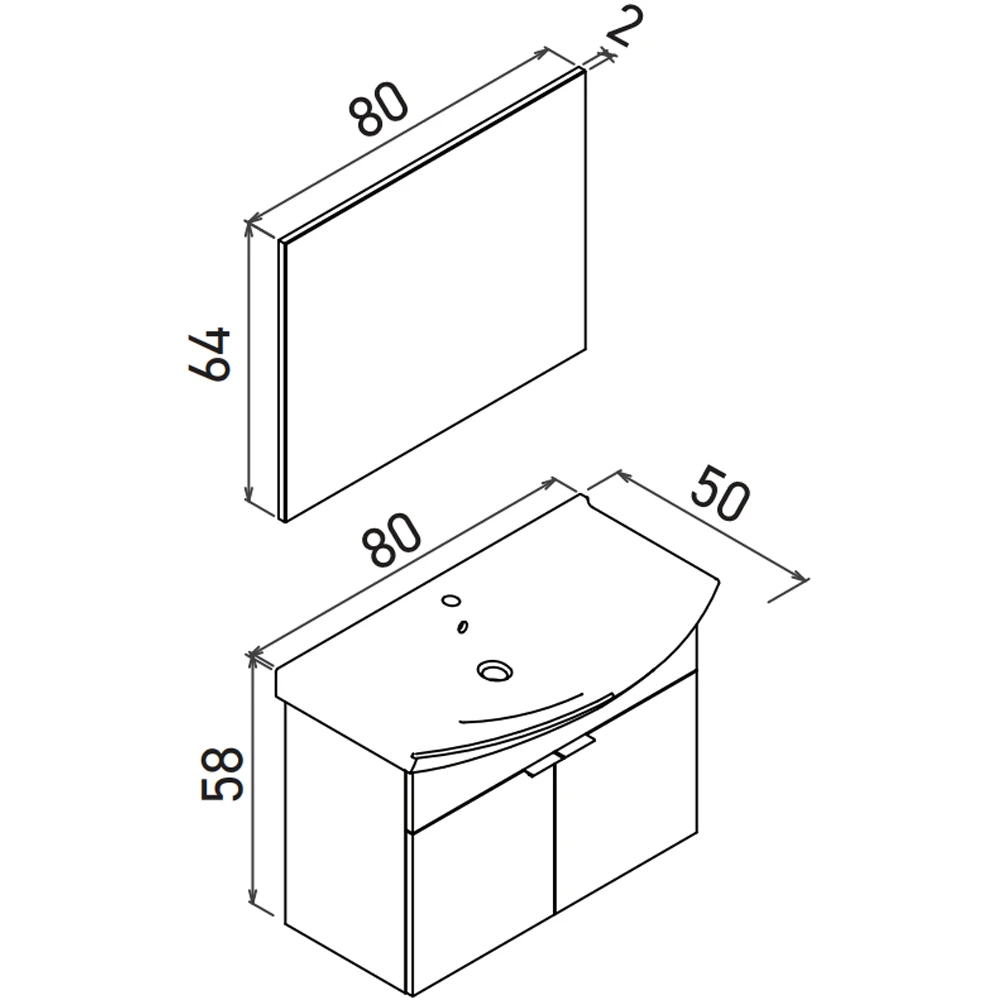Orka Purus 80 Cm Antrasit Banyo Dolabı Takımı - 5008325 Hemen Al