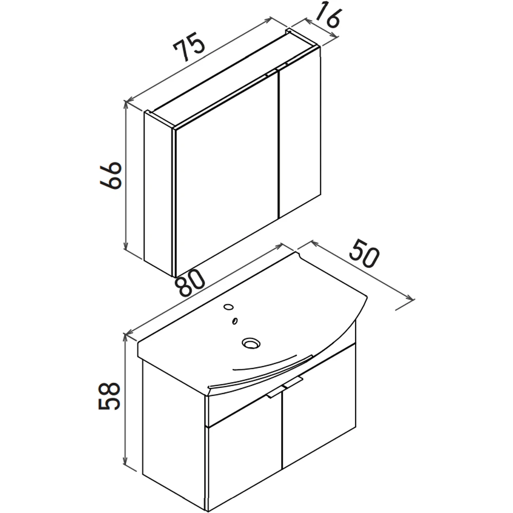 Orka Purus 80 Cm Antrasit Banyo Dolabı Takımı - 5008343 Hemen Al