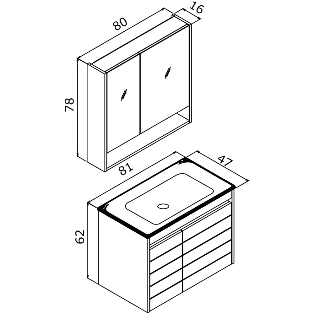 Orka Ricato 80 Cm Morgana Kiraz Banyo Dolabı Takımı Hemen Al