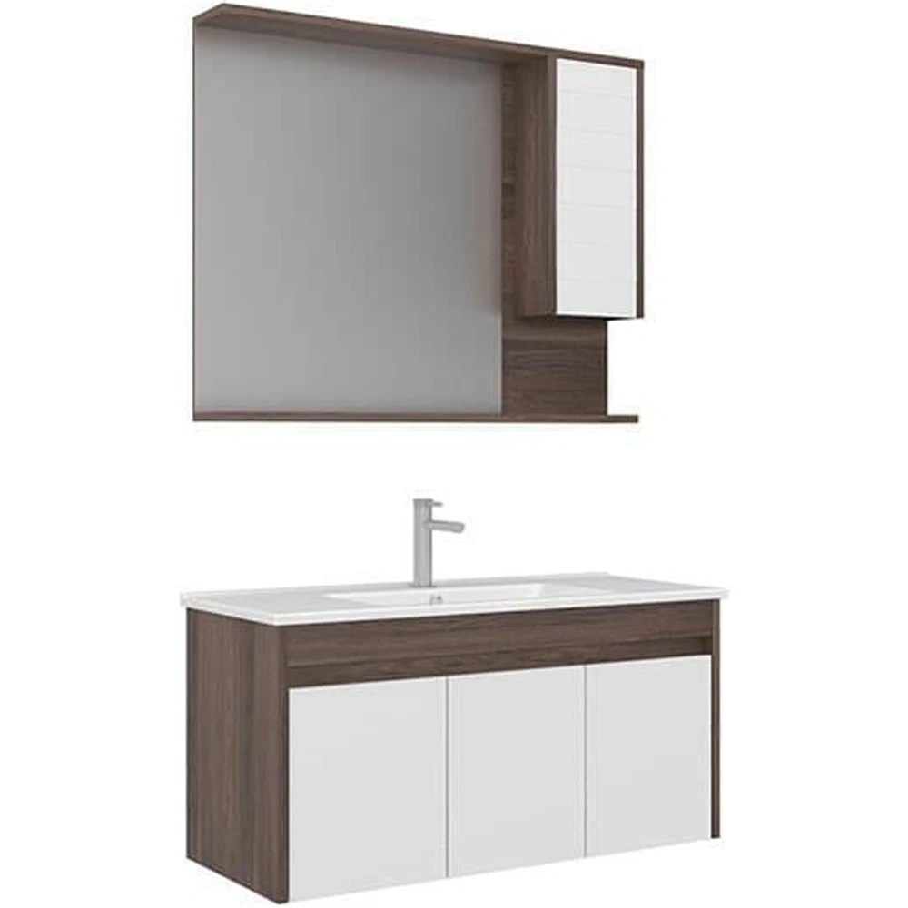 Orka Serra 100 Cm Beyaz-Navaro Banyo Dolabı Takımı Hemen Al