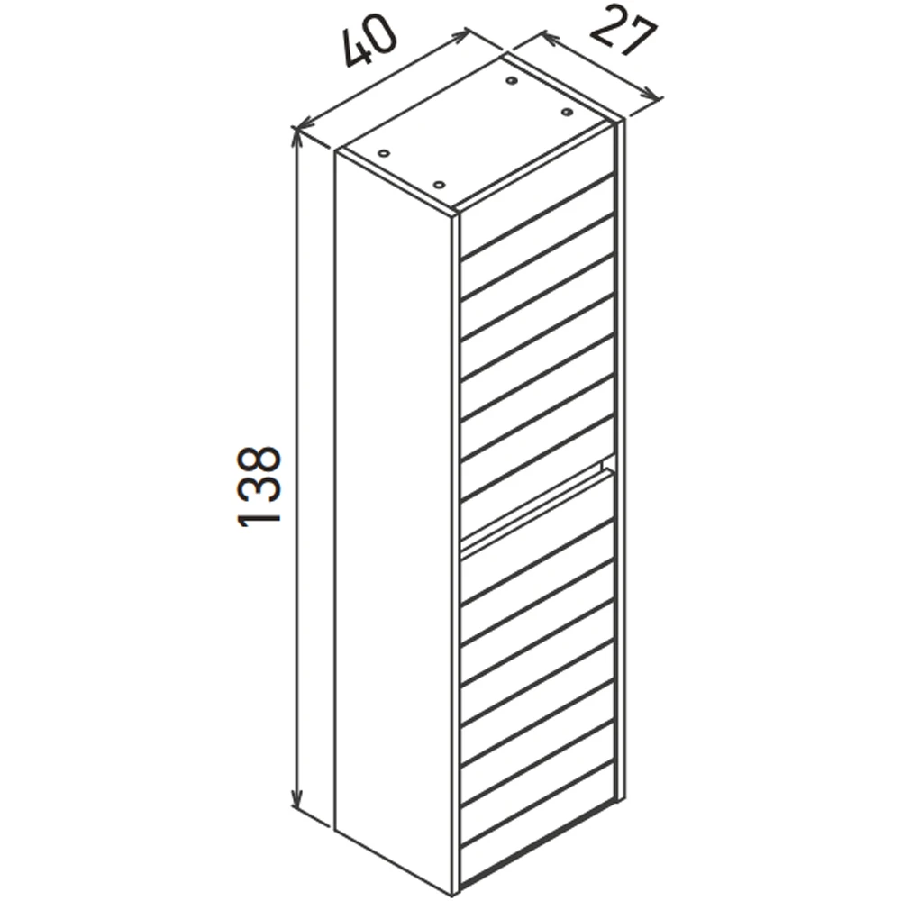 Orka Serra 40 Cm Beyaz-Navaro Boy Dolabı Hemen Al